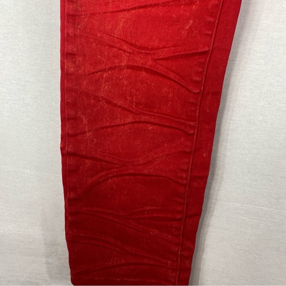 Smoke Rise Men’s Street Wear Jeans Red 32x32 Urban Distressed Extra Tough - Picture 3 of 10